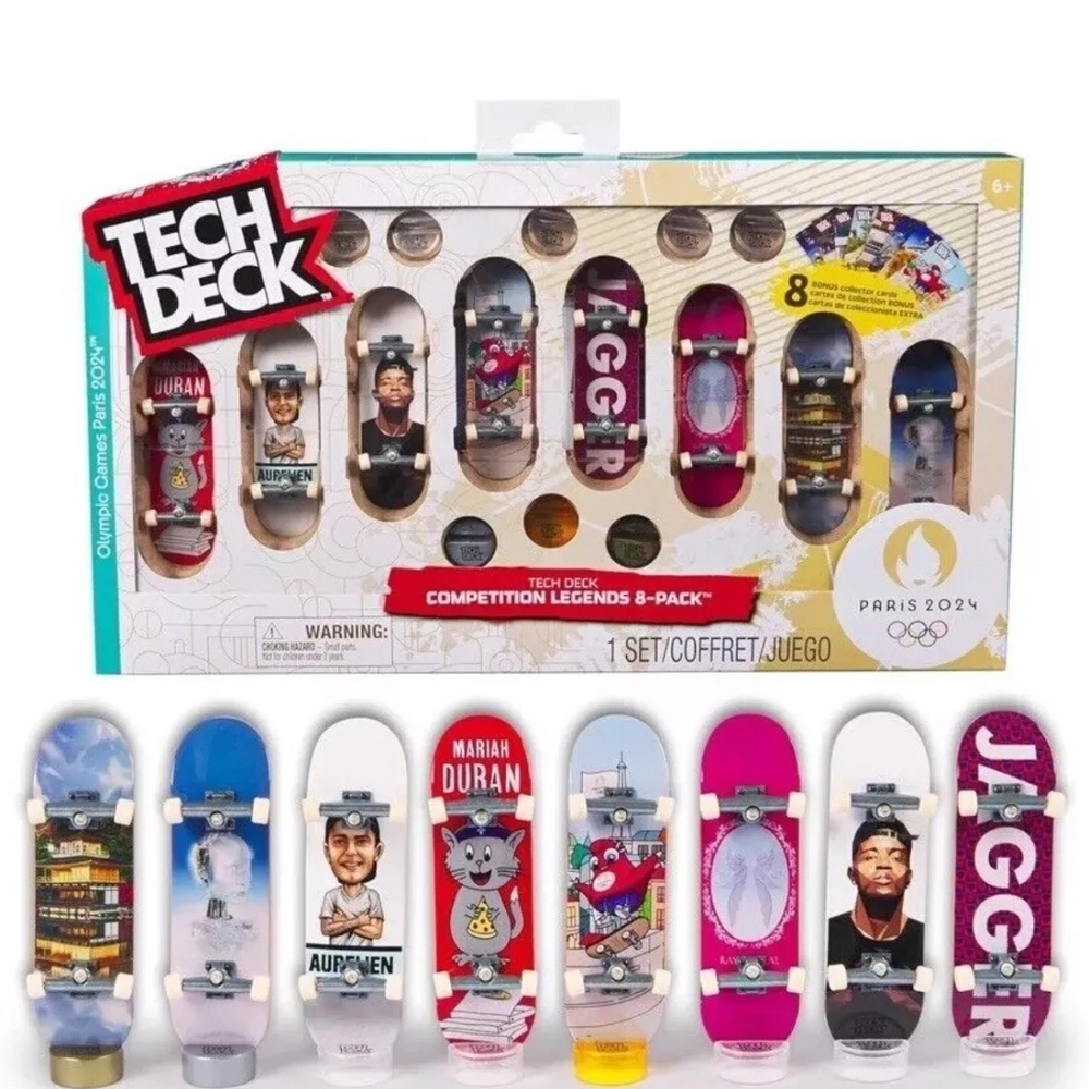 Tech Deck Paris Olympics 2024 8-Pack Fingerboards - Multicolor